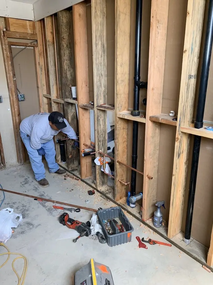 Commercial rough-in plumbing for Water Heater Replacement in Geib